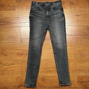 Moussy Vintage Howa Jeans Womens 28x28 Black Denim Skinny Made in Japan City Alt